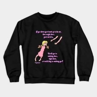 Throw your hands up - lighter complexion, pink dress Crewneck Sweatshirt